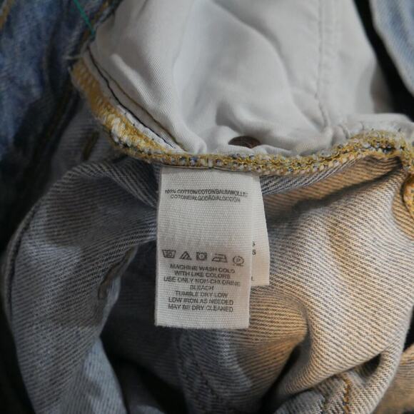 We the Free People Jeans Womens Size 30 Blue Distressed Ripped Cut-off Denim - Picture 6 of 6